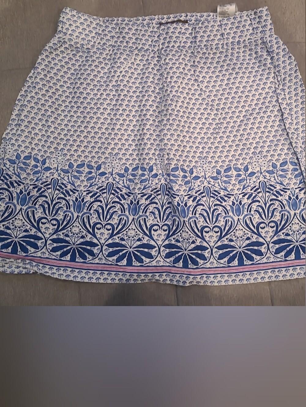 Tommy Bahama Blue and White LINEN Skirt